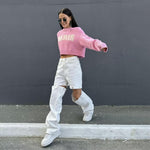 Distressed Convertible Jeans