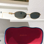 Gucci Embellished Oval Sunglasses