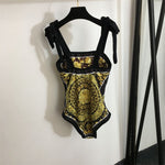 Versace Baroque Print Swimsuit and Sarong Set