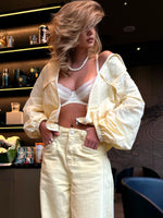Light Yellow Cropped Jacket