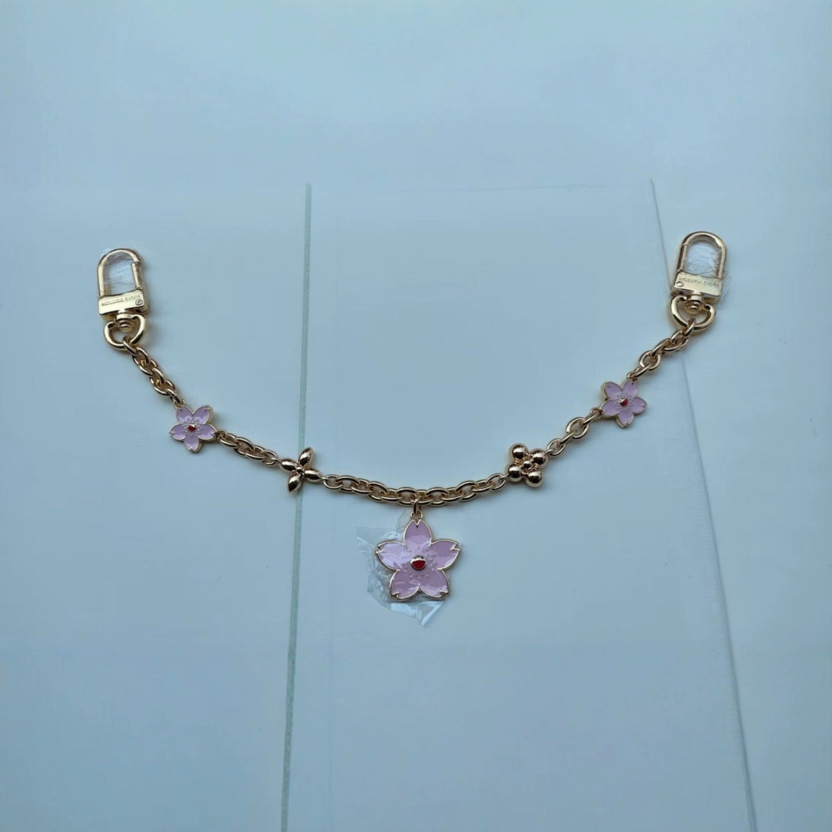 Louis Vuitton Chain with Pink Flowers