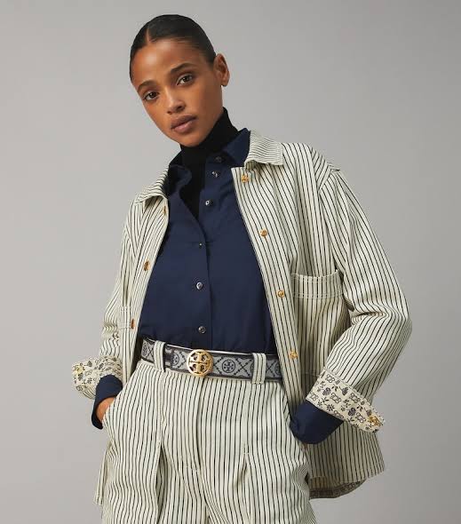 Tory Burch T Monogram Jacquard Belt