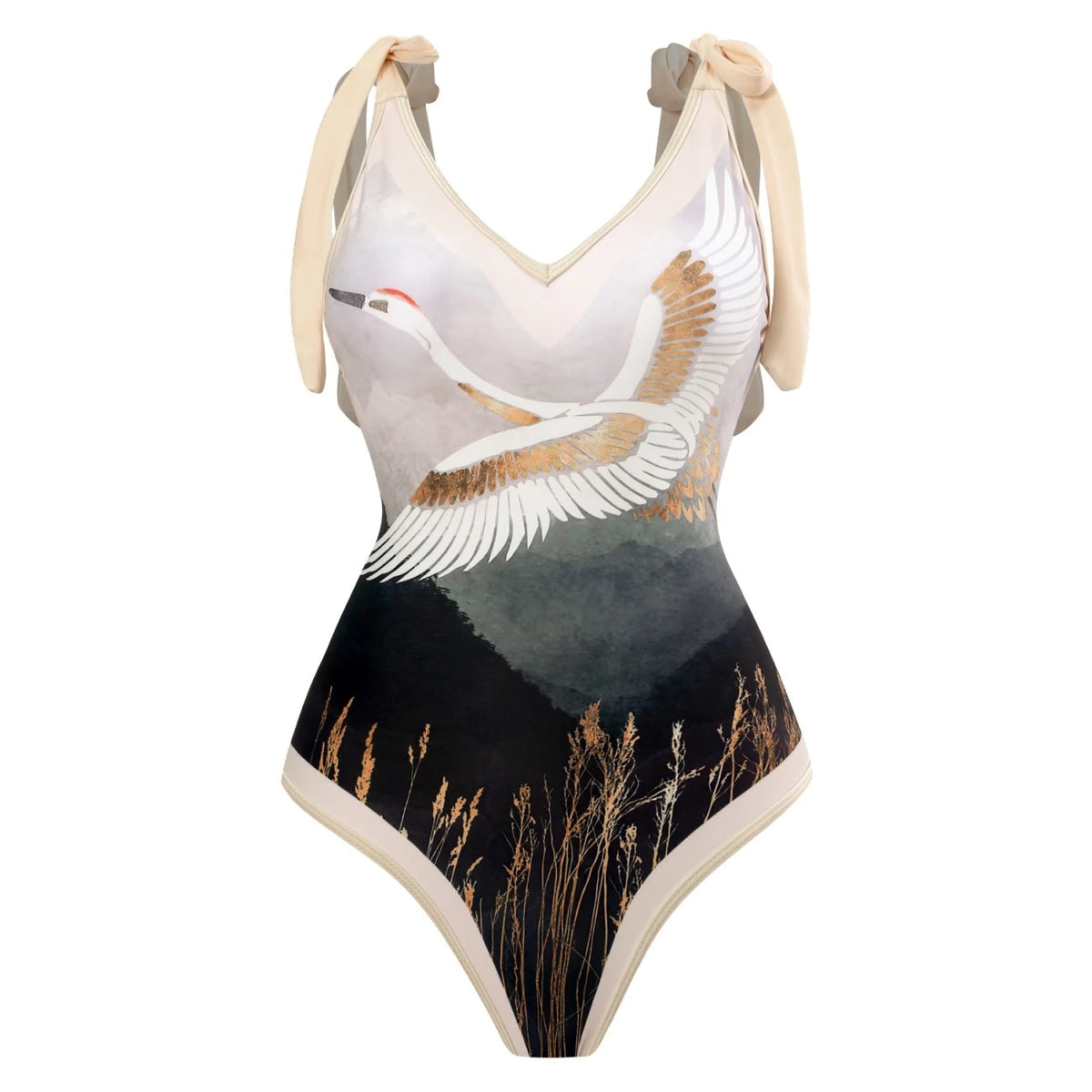 Printed Swimsuit with Sarong