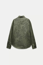 ZARA Floral Eyelet Shirt