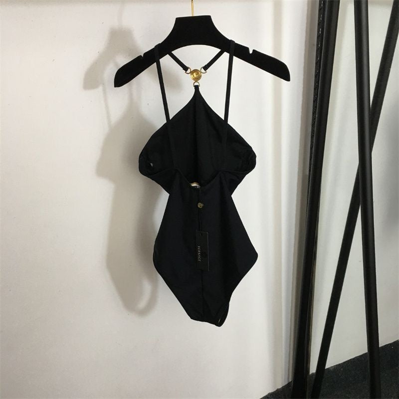 Versace Medusa Halter Swimsuit