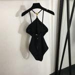 Versace Medusa Halter Swimsuit