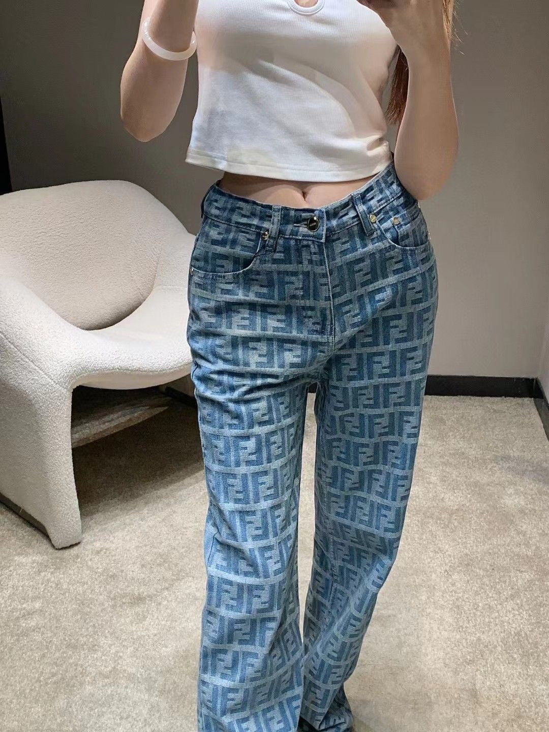 Fendi Wide-Leg Jeans