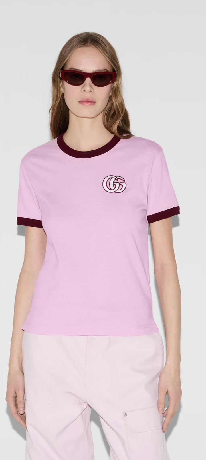 GUCCI EMBROIDERED COTTON JERSEY T-SHIRT