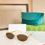 Gucci Oval Sunglasses with Pearl