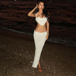 Chic Crochet Corset Top and Skirt Set