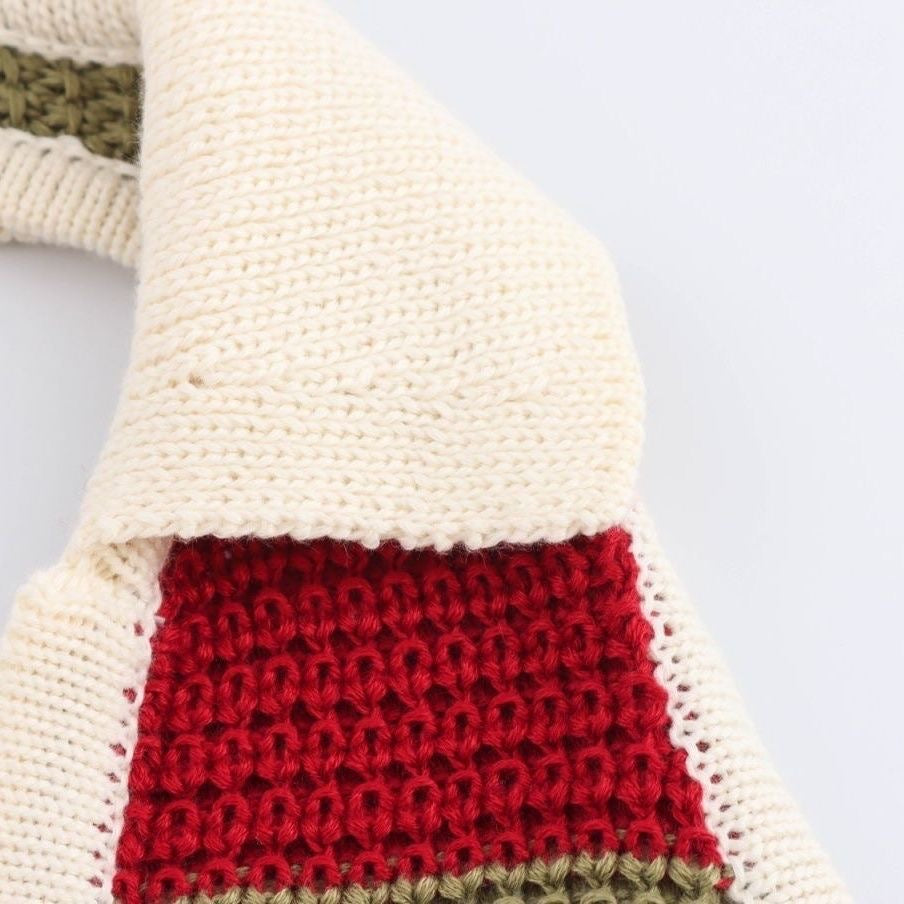 Striped Crochet Mini Dress