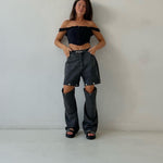 Distressed Convertible Jeans