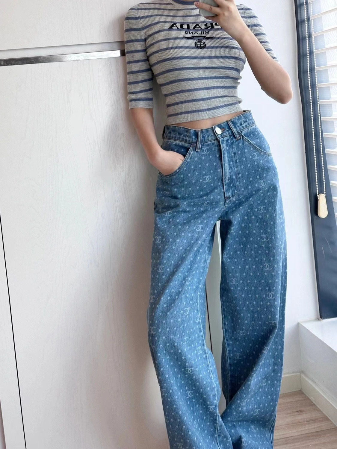 Chanel Wide-Leg Jeans