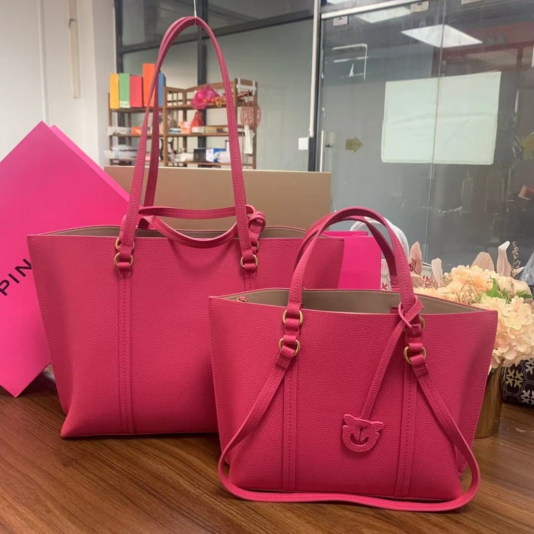 Pinko Carrie Leather Tote Bag