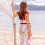 Printed Swimsuit with Sarong