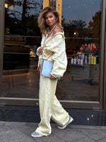 Light Yellow Cropped Jacket