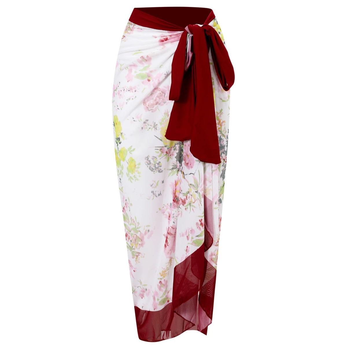 Printed Swimsuit with Sarong