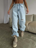 Distressed Light Wash Jeans