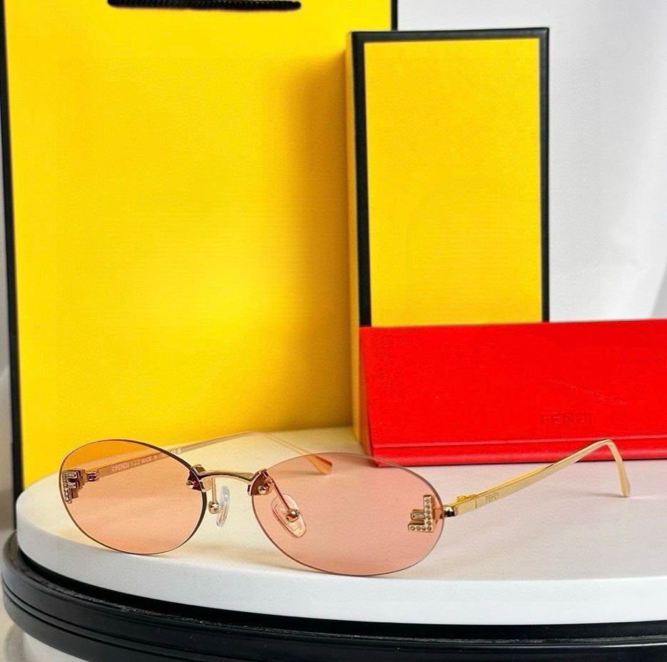Fendi Crystal Oval Sunglasses