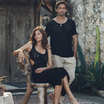 Black Knit Couple Set