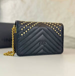 Pinko Love Studded Chevron Shoulder Bag