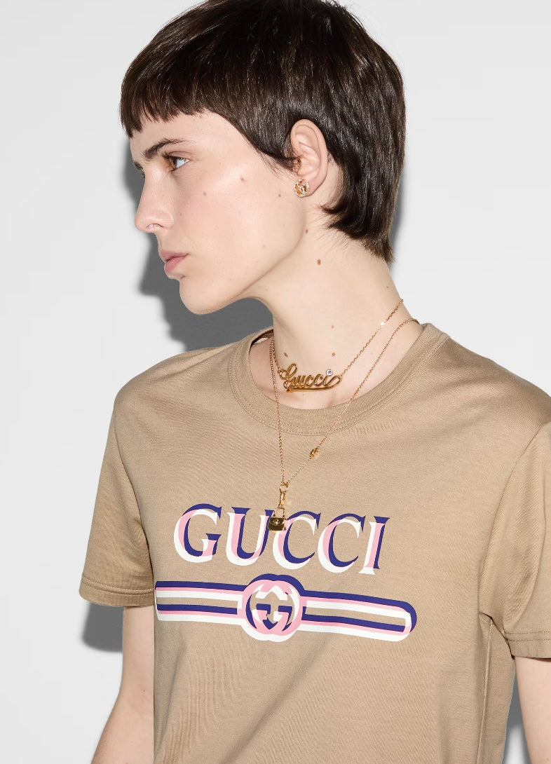 GUCCI PRINTED COTTON JERSEY T-SHIRT