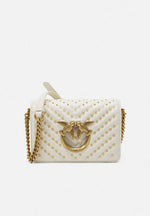 Pinko Love Studded Chevron Shoulder Bag