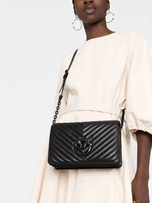 Pinko Love Baby Puff Chevron Bag