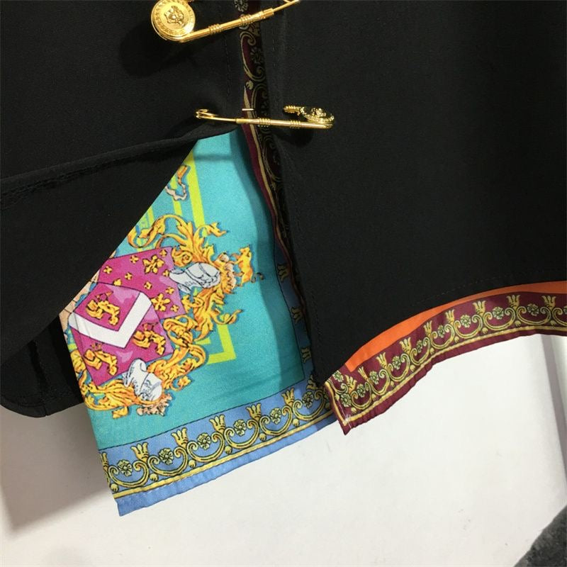 VERSACE Safety Pin Detail Mini Dress