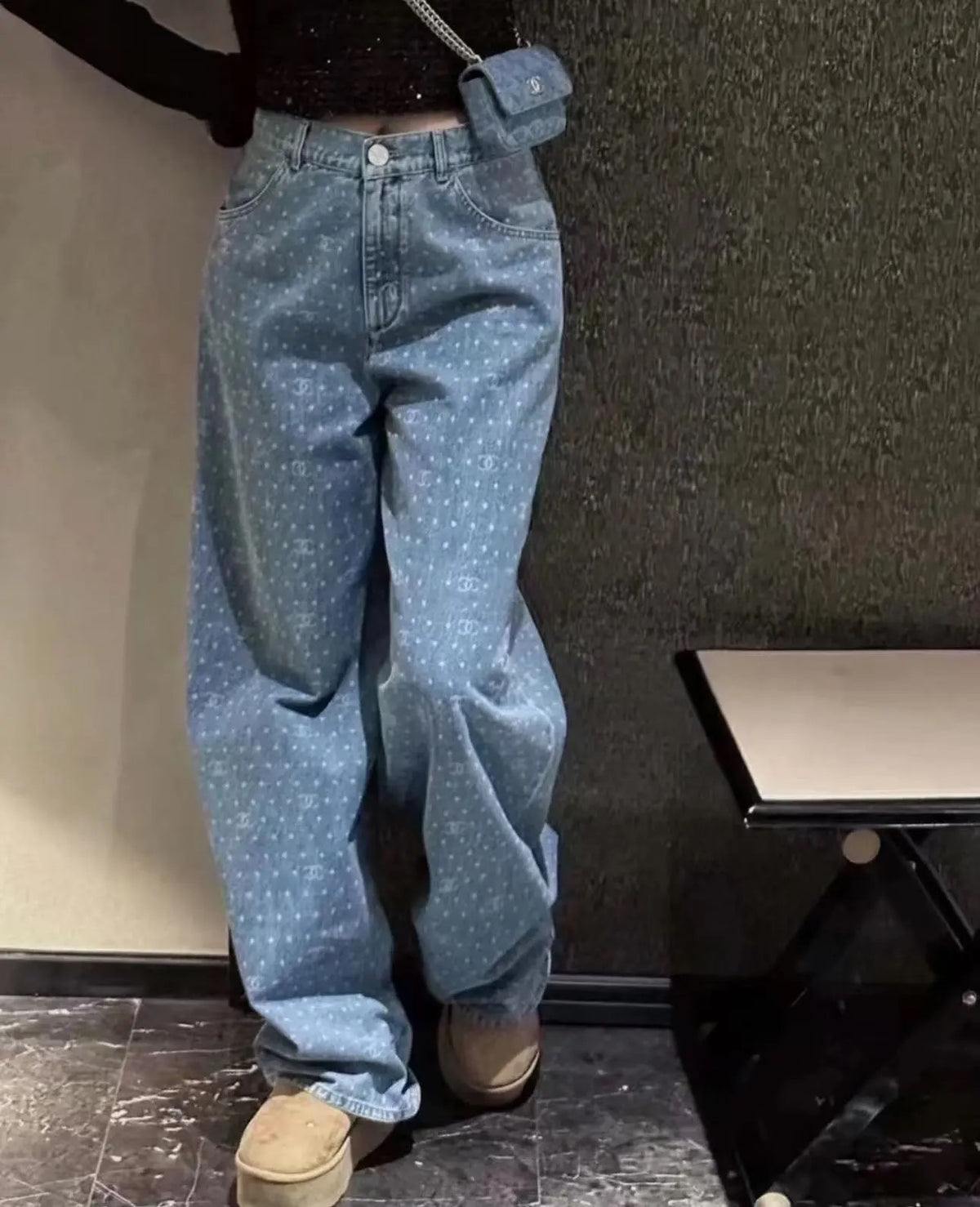 Chanel Wide-Leg Jeans