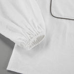 Crisp White Shirt and Belted Shorts Set