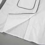 Crisp White Shirt and Belted Shorts Set