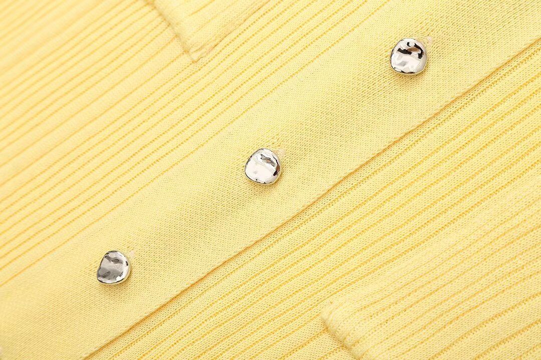 Long ruffled knitted dress