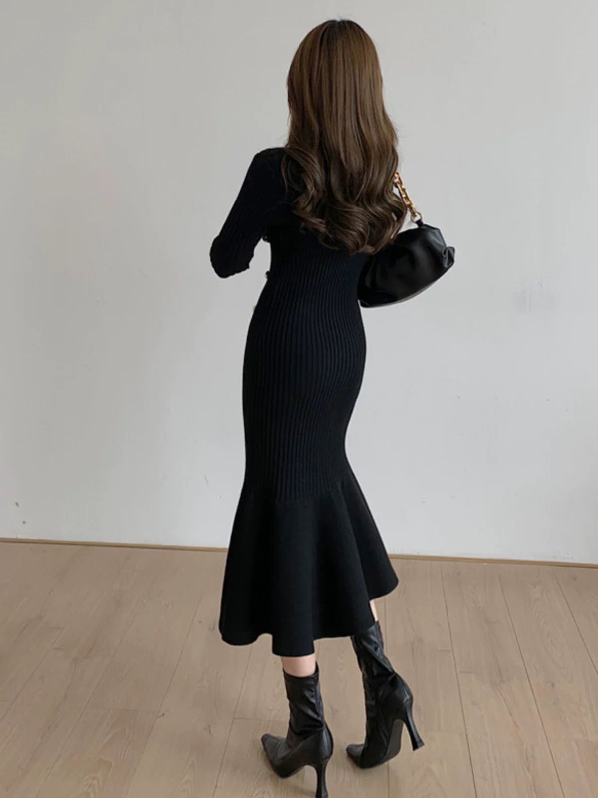 Fishtail knitted dress for women