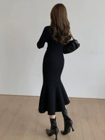 Fishtail knitted dress for women