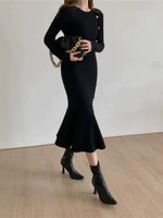 Fishtail knitted dress for women