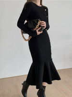 Fishtail knitted dress for women