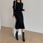 Fishtail knitted dress for women