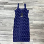 FINDI knitted series presbyopic short-sleeved top vest round neck dress