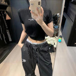 Calvin Klein Double Waist Loose Casual Pants.