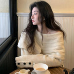 Retro design knitted sweater