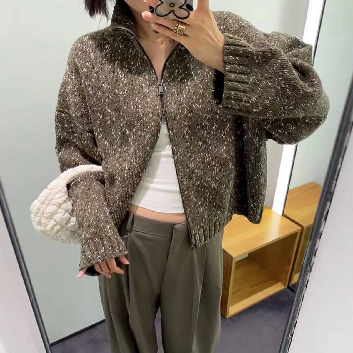 COS Casual Fit Wool Cardigan