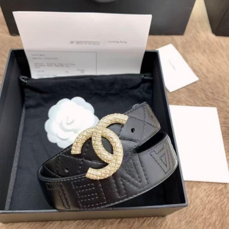 Chanel CC Leather Belt