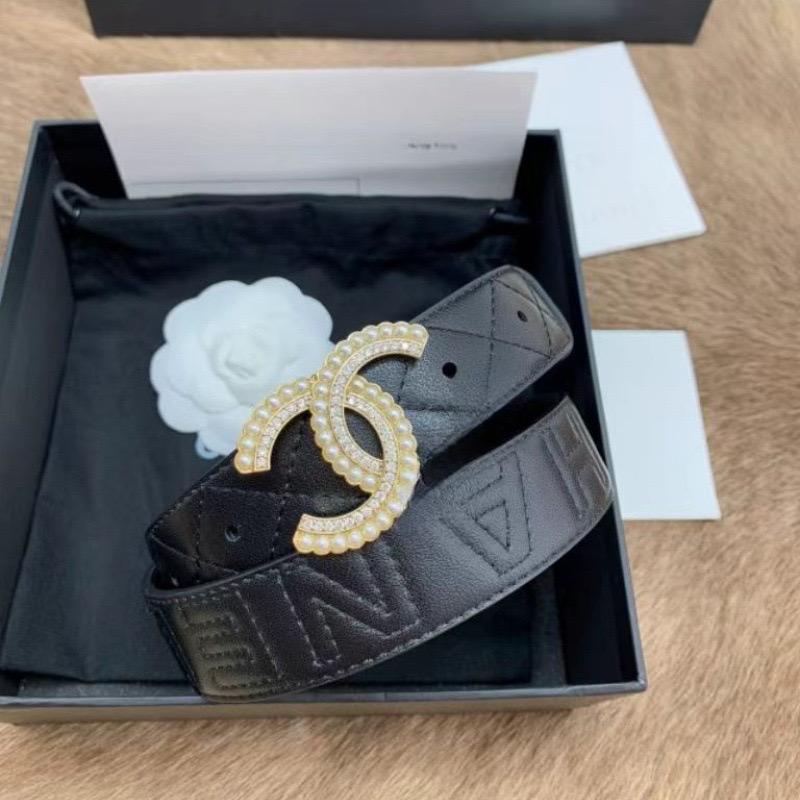 Chanel CC Leather Belt