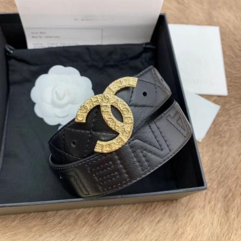 Chanel CC Leather Belt