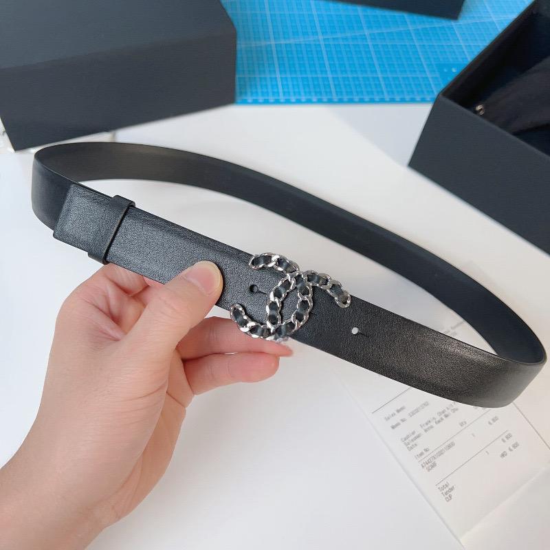 Chanel CC Leather Belt