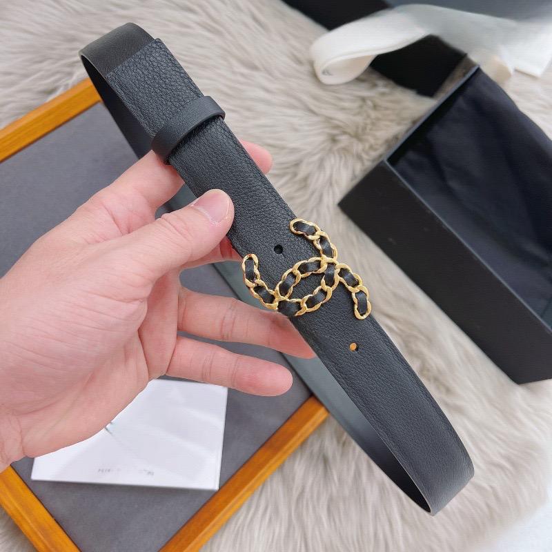 Chanel CC Leather Belt