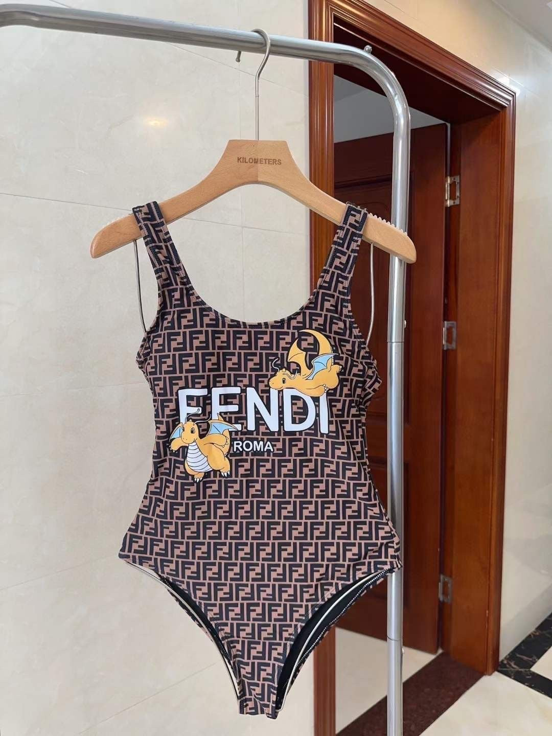 Fendi Dragon Print Swimsuit
