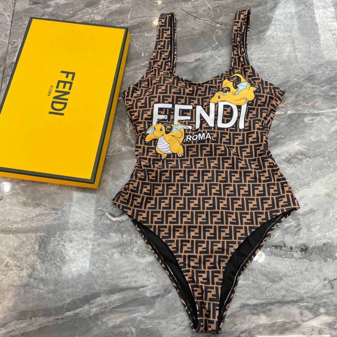 Fendi Dragon Print Swimsuit