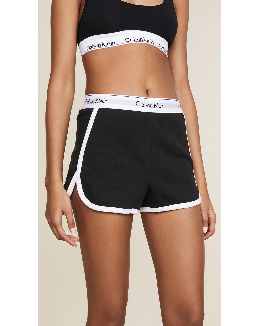 Calvin Klein Ribbed Crop Top and Short Set